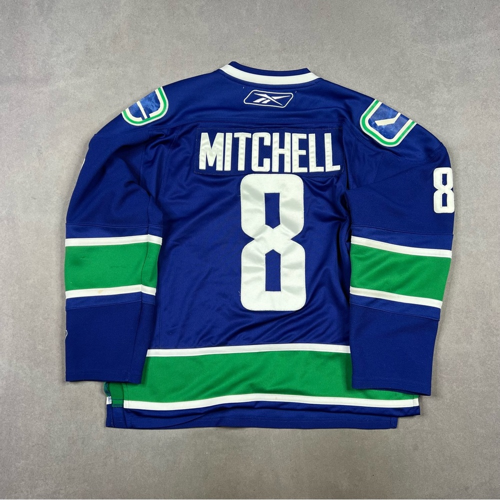 Reebok Blue and Green Vancouver Canucks Hockey Jersey NHL - Picture 2 of 6